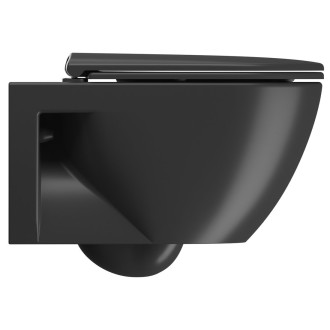 PURA ECO závěsná WC mísa, Swirlflush, 36x55cm, černá dual-mat 880726