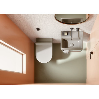 PURA závěsná WC mísa, Swirlflush, 36x50cm, creta dual-mat 881608