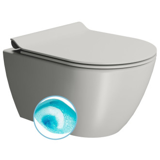 PURA závěsná WC mísa, Swirlflush, 36x50cm, cenere dual-mat 881617