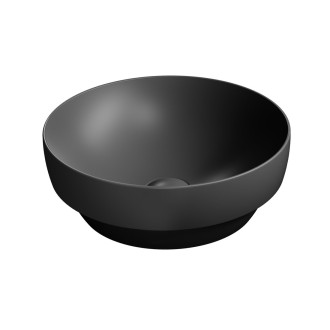 PURA keramické umyvadlo na desku, průměr 40cm, černá mat 884626