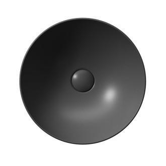PURA keramické umyvadlo na desku, průměr 40cm, černá mat 884626