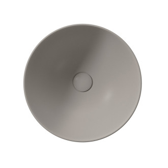 PURA keramické umyvadlo na desku, průměr 42cm, tortora mat 885205