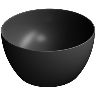 PURA keramické umyvadlo na desku, průměr 42cm, černá mat 885226