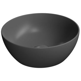 PURA keramické umývátko na desku, průměr 32cm, černá mat 885426