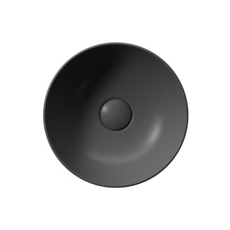 PURA keramické umývátko na desku, průměr 32cm, černá mat 885426