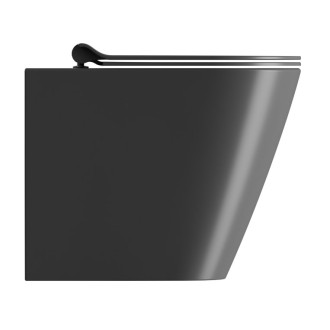 KUBE X WC mísa stojící, Swirlflush, 36x55cm, spodní/zadní odpad, černá dual-mat 941026