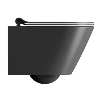 KUBE X závěsná WC mísa, Swirlflush, 36x50cm, černá dual-mat 941626