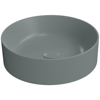 KUBE X keramické umyvadlo na desku, průměr 45cm, agave mat 942704