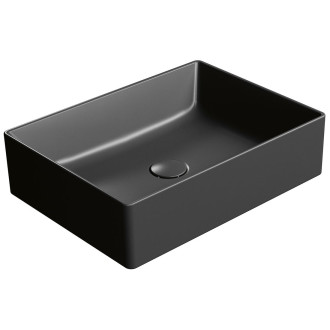 KUBE X keramické umyvadlo na desku, 50x37cm, černá mat 942926