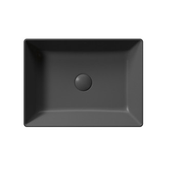 KUBE X keramické umyvadlo na desku, 50x37cm, černá mat 942926