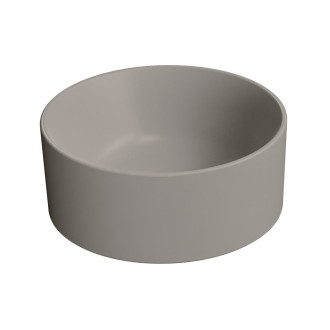 KUBE X keramické umývátko na desku, průměr 32cm, tortora mat 943505