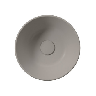 KUBE X keramické umývátko na desku, průměr 32cm, tortora mat 943505