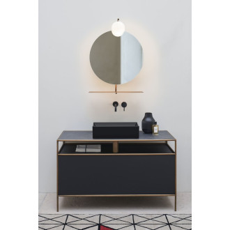 KUBE X keramické umyvadlo na desku, 60x37cm, černá mat 945326