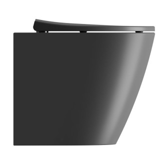 MODO WC mísa stojící, Swirlflush, 37x52cm, spodní/zadní odpad, černá dual-mat 981026
