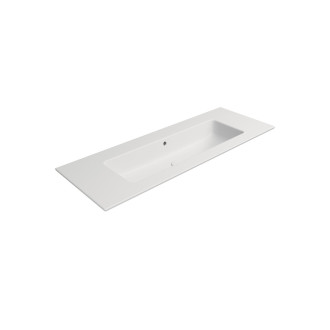 PURA keramické umyvadlo Slim 122x46cm, bez otvoru, bílá mat 8887009