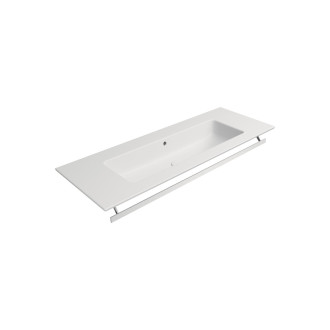 PURA keramické umyvadlo Slim 122x46cm, bez otvoru, bílá mat 8887009