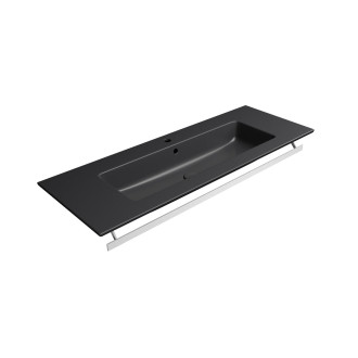 PURA keramické umyvadlo Slim 122x46cm, černá mat 8887126