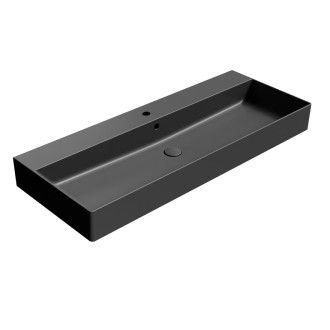 KUBE X keramické umyvadlo 120x47cm, černá mat 9424126