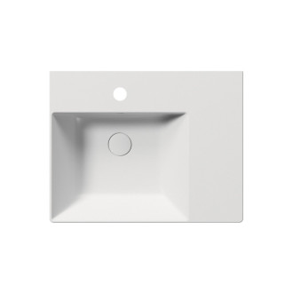 KUBE X keramické umyvadlo 60x47cm, s odkládací plochou vpravo, bílá mat 9438109