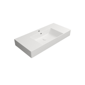 KUBE X keramické umyvadlo 100x47cm, s odkládacími plochami, bílá mat 9451109