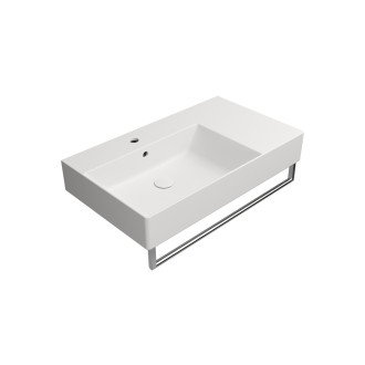 KUBE X keramické umyvadlo 80x47cm, s odkládací plochou vpravo, bílá mat 9456109