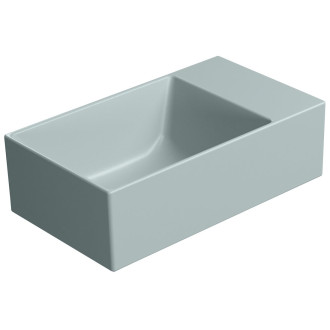 KUBE X keramické umývátko 40x23cm, bez otvoru, pravé/levé, ghiaccio mat 9484015