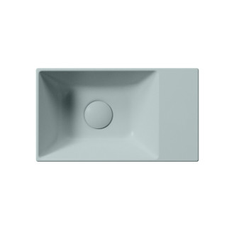 KUBE X keramické umývátko 40x23cm, bez otvoru, pravé/levé, ghiaccio mat 9484015