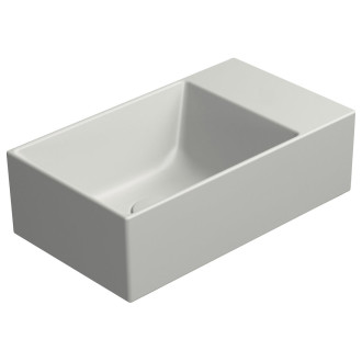 KUBE X keramické umývátko 40x23cm, bez otvoru, pravé/levé, cenere mat 9484017