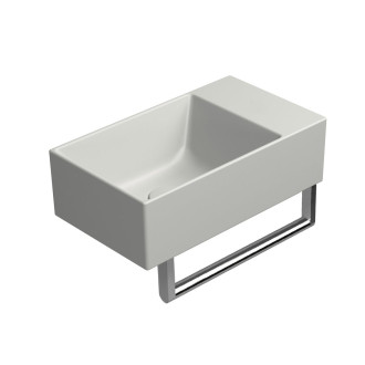 KUBE X keramické umývátko 40x23cm, bez otvoru, pravé/levé, cenere mat 9484017