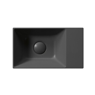 KUBE X keramické umývátko 40x23cm, bez otvoru, pravé/levé, černá mat 9484026