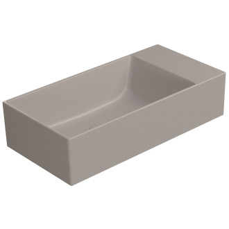 KUBE X keramické umývátko 50x25cm, bez otvoru, pravé/levé, tortora mat 9486005