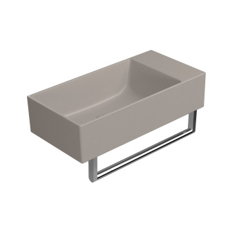 KUBE X keramické umývátko 50x25cm, bez otvoru, pravé/levé, tortora mat 9486005