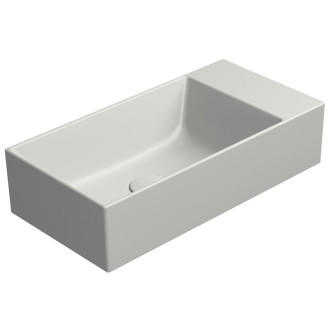 KUBE X keramické umývátko 50x25cm, bez otvoru, pravé/levé, cenere mat 9486017