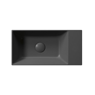 KUBE X keramické umývátko 50x25cm, bez otvoru, pravé/levé, černá mat 9486026
