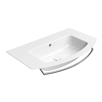PURA keramické umyvadlo Slim oblé 82x49cm, broušená  hrana, bez otvoru, bílá 88269011