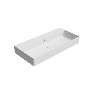 KUBE X keramické umyvadlo 100x47cm, broušená spodní hrana, bez otvoru, bílá mat 94239009