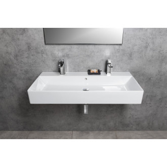 KUBE X keramické umyvadlo 100x47cm, broušená spodní hrana, 2 otvory, bílá 94239211