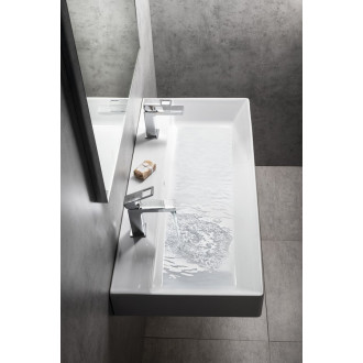 KUBE X keramické umyvadlo 100x47cm, broušená spodní hrana, 2 otvory, bílá 94239211