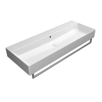 KUBE X keramické umyvadlo 120x47cm, broušená spodní hrana, bez otvoru, bílá 94249011