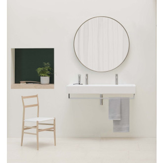 KUBE X keramické umyvadlo 120x47cm, broušená spodní hrana, 2 otvory, bílá 94249211