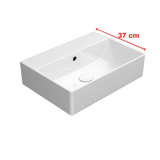 KUBE X keramické umyvadlo 50x37cm, broušená spodní hrana, bez otvoru, bílá 94479011