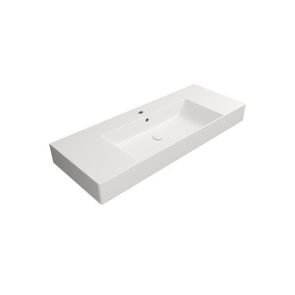 KUBE X keramické umyvadlo 120x47cm, s odkládacími plochami, bílá mat 94529109