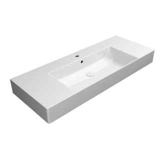 KUBE X keramické umyvadlo 120x47cm, s odkládacími plochami,  bílá ExtraGlaze 94529111
