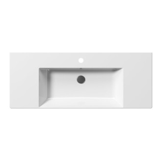 KUBE X keramické umyvadlo 120x47cm, s odkládacími plochami,  bílá ExtraGlaze 94529111