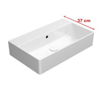 KUBE X keramické umyvadlo 60x37cm, broušená spodní hrana, bez otvoru, bílá 94549011