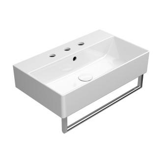 KUBE X keramické umyvadlo 60x37cm, broušená spodní hrana, 3 otvory, bílá 94549311