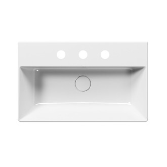 KUBE X keramické umyvadlo 60x37cm, broušená spodní hrana, 3 otvory, bílá 94549311