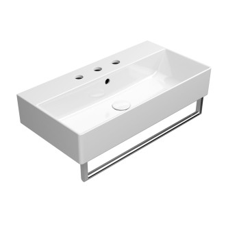 KUBE X keramické umyvadlo 70x37cm, broušená spodní hrana, 3 otvory, bílá  94559311