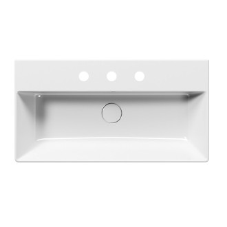 KUBE X keramické umyvadlo 70x37cm, broušená spodní hrana, 3 otvory, bílá  94559311