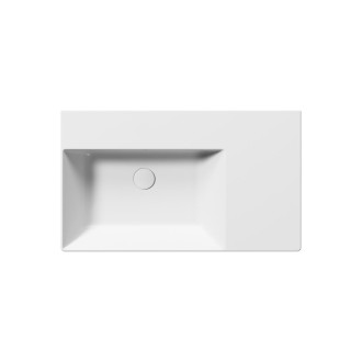 KUBE X keramické umyvadlo 80x47cm, s odkládací plochou vpravo, bez otvoru, bílá 94569009